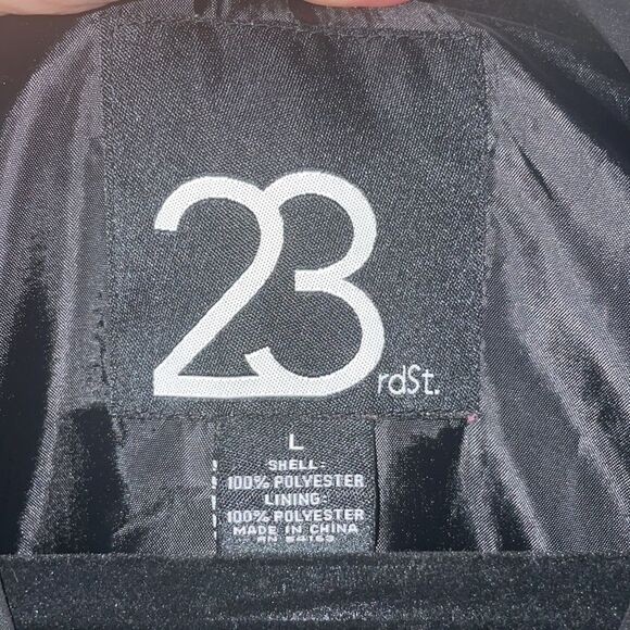 23rd St. black peacoat size large - Picture 3 of 8